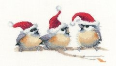 Набір для вишивання хрестиком "Святкові курчатка//Festive Chicks" Heritage Crafts