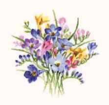 Набір для вишивання хрестиком "Букет фрезії//Freesia Posy" Heritage Crafts