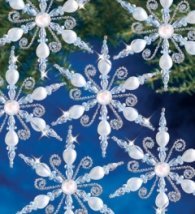 Набір для бісероплетіння "Light Sapphire Snowflake//Сапфірові сніжинки" The Beadery