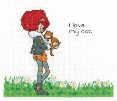 Набір для вишивання хрестиком "Мій кіт//My Cat" Heritage Crafts