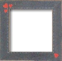 Оригинальна рамка Matte Black w/Primitive Heart Border для наборів Mill Hill