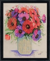 Набір для вишивання хрестиком "Anemones//Анемони" Design Works