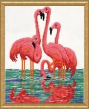 Набір для вишивання хрестиком "Flamingos//Фламінго" Design Works
