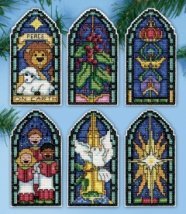 Набір для вишивання хрестиком "Peace on Earth Stained Glass//Мир на землі. Вітраж." Design Works