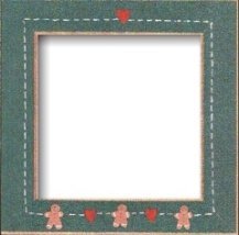 Оригінальна рамка Matte Green w/Gingerbread Hearts для наборов Mill Hill