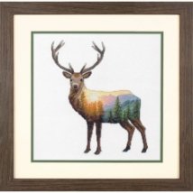 Набір для вишивання хрестиком "Deer Scene//Пейзаж с оленем" DIMENSIONS