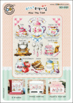 Набір для вишивання (Aida 14) ''Mini Tea Time//Час чаювання міні'' SODA Stitch