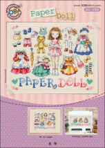 Набір для вишивання (Aida 14) ''Paper Doll//Паперова лялька'' SODA Stitch