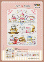 Набір для вишивання (Aida 14) ''Tea Time//Час чаю'' SODA Stitch