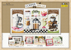 Набор для вышивания (AIDA 14) ''COFFEE BREAK//Перерыв на кофе'' SODA Stitch