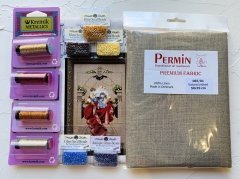 Комплект матеріалів +схема +основа "Christmas Wishes//Різдвяні побажання" Mirabilia Designs
