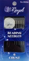 Beading 12 (6шт+нитковдівач) Набір голок для бісеру із золотим вушком Royal (Японія)