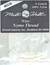 Nymo нитка Біла (8м) 100% Nylon Mill Hill