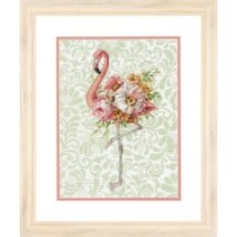 Набір для вишивання хрестиком "Floral Flamingo//Фламінго в квітах" DIMENSIONS