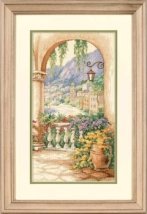 Набір для вишивання хрестиком "Terrace Arch//Арка на терасі" DIMENSIONS