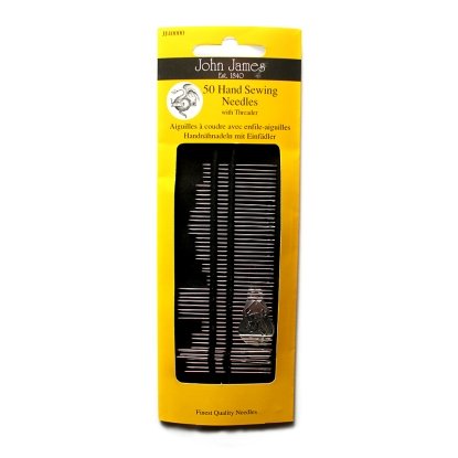 50 Sewing needles + Threader (60шт) Набор швейных игл + нитковдеватель John James (Англия)