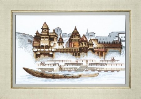 Набор для вышивания крестом "Город у воды" Crystal Art