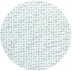 Тканина Brittney Lugana 28 ct (35х25см) Zweigart Колір:11(білий з перламутровим люрексом)