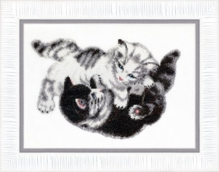 Набор для вышивания крестом "Котята" Crystal Art