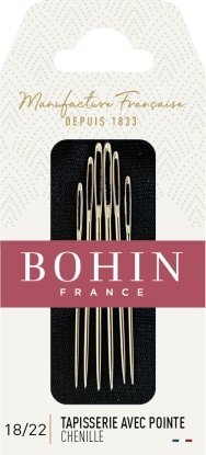 Chenille №18/22 (6шт) Набір голок для вишивання стрічками Bohin (Франція)