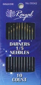 Darners 1/5 (10шт) Набір штопальних голок із золотим вушком Royal (Японія)