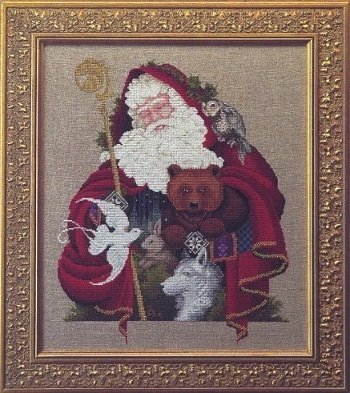 Схема "Santa of the Forest//Санта Леса" Lavender & Lace