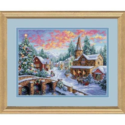 Набір для вишивання хрестиком "Святкове село//Holiday Village" DIMENSIONS 08783