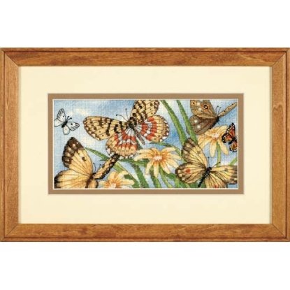 Набор для вышивания крестом "Виньетка с бабочками//Butterfly Vignette" DIMENSIONS 65055