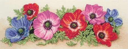 Набір для вишивання "Розсип анемонів (Spray Of Anemones)" ANCHOR