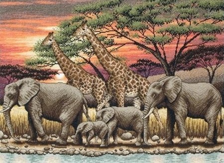 Набір для вишивання "Африканський захід (African Sunset)" ANCHOR MAIA