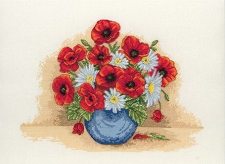 Набір для вишивання "Маки в вазе (Poppy Spray)" ANCHOR