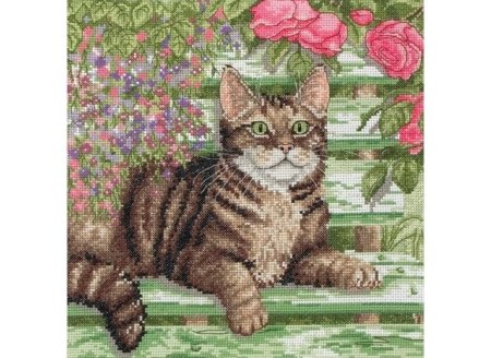 Набор для вышивания "Кот на скамейке (Cat On Bench)" ANCHOR (снят с производства)