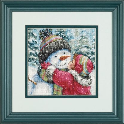 Набір для вишивання хрестиком "Поцілунок для сніговика//A Kiss for Snowman" DIMENSIONS 70-08833