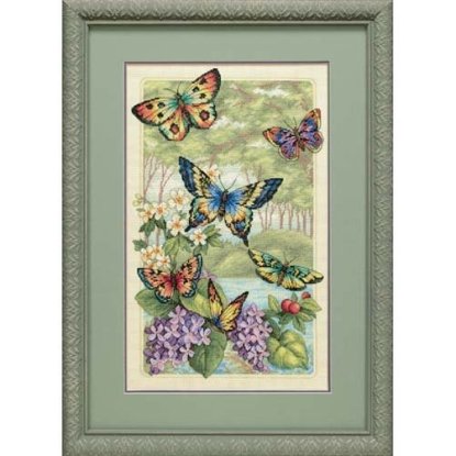 Набір для вишивання хрестиком "Метелики в лісі//Butterfly Forest" DIMENSIONS 35223