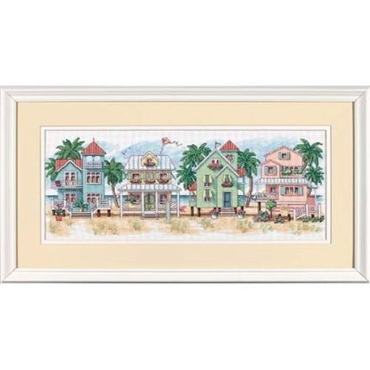 Набор для вышивания крестом "Коттеджи у моря//Seaside Cottages" DIMENSIONS 13726