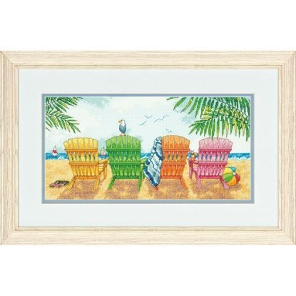 Набір для вишивання хрестиком "Пляжні крісла//Beach Chairs" DIMENSIONS 70-35325