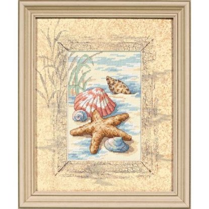 Набор для вышивания крестом "Ракушки в песке//Shells in the Sand" DIMENSIONS 06956