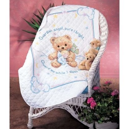 Набір для вишивання хрестиком "Пишний ведмедик//Cuddly Bear Quilt" DIMENSIONS 13065