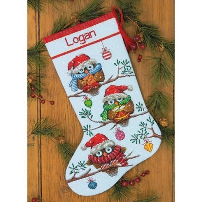 Набор для вышивания крестом "Праздник//Holiday Hooties Stocking" DIMENSIONS 70-08951