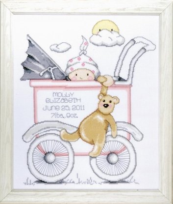 Набір для вишивання хрестиком "Baby Buggy Girl//Дівчинка у візочку" Design Works