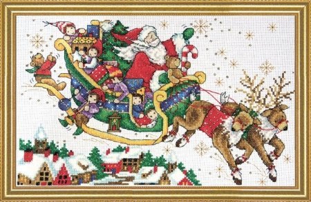 Набор для вышивания крестом "Santa's Sleigh//Сани Санта-Клауса" Design Works