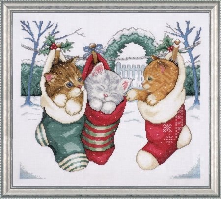 Набор для вышивания крестом "Cozy Kittens//Котята" Design Works