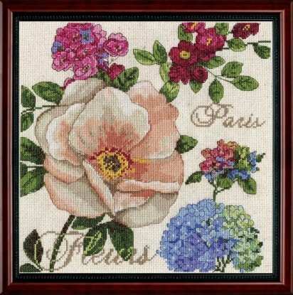 Набір для вишивання хрестиком "Paris Fleurs//Парижскі квіти" Design Works