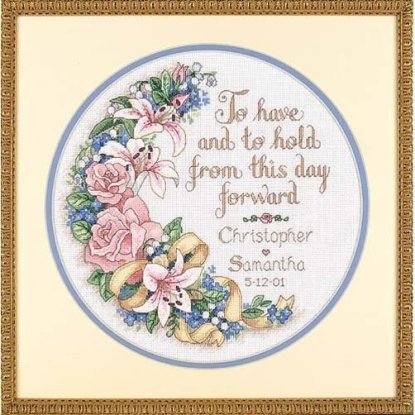 Набір для вишивання хрестиком "Мати і тримати//To Have and To Hold Wedding Record" DIMENSIONS 03892