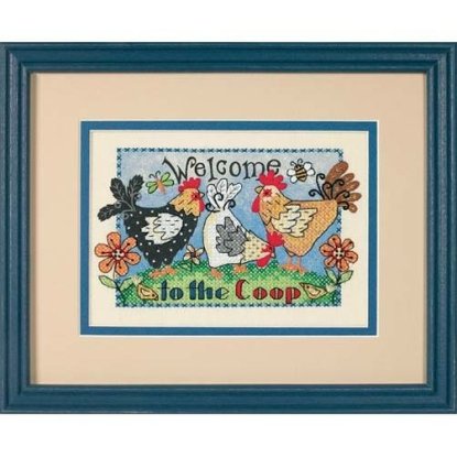 Набір для вишивання хрестиком "Добро пожаловать в курятник//Welcome to the Coop" DIMENSIONS 65053
