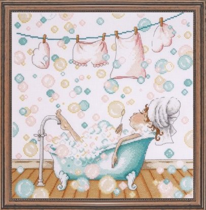 Набір для вишивання хрестиком "Blowing Bubbles//Мильні бульбашки" Design Works