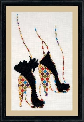 Набор для вышивания крестом "Quilted Heels//Каблучки" Design Works