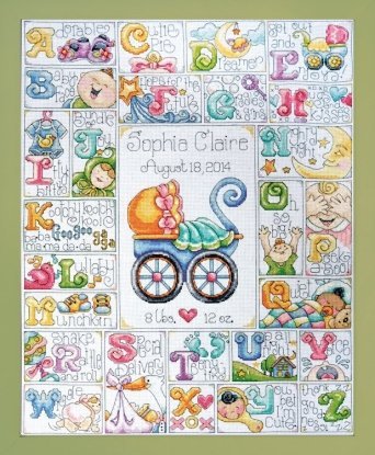 Набір для вишивання хрестиком "Baby ABC//Дитячий алфавіт" Design Works