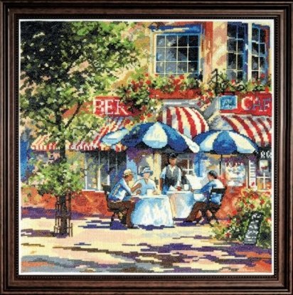 Набор для вышивания крестом "Cafe in the Sun//Кафе под солнцем" Design Works