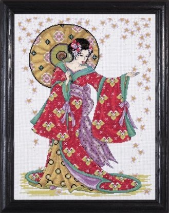 Набір для вишивання хрестиком "Red Geisha//Гейша в червоному" Design Works